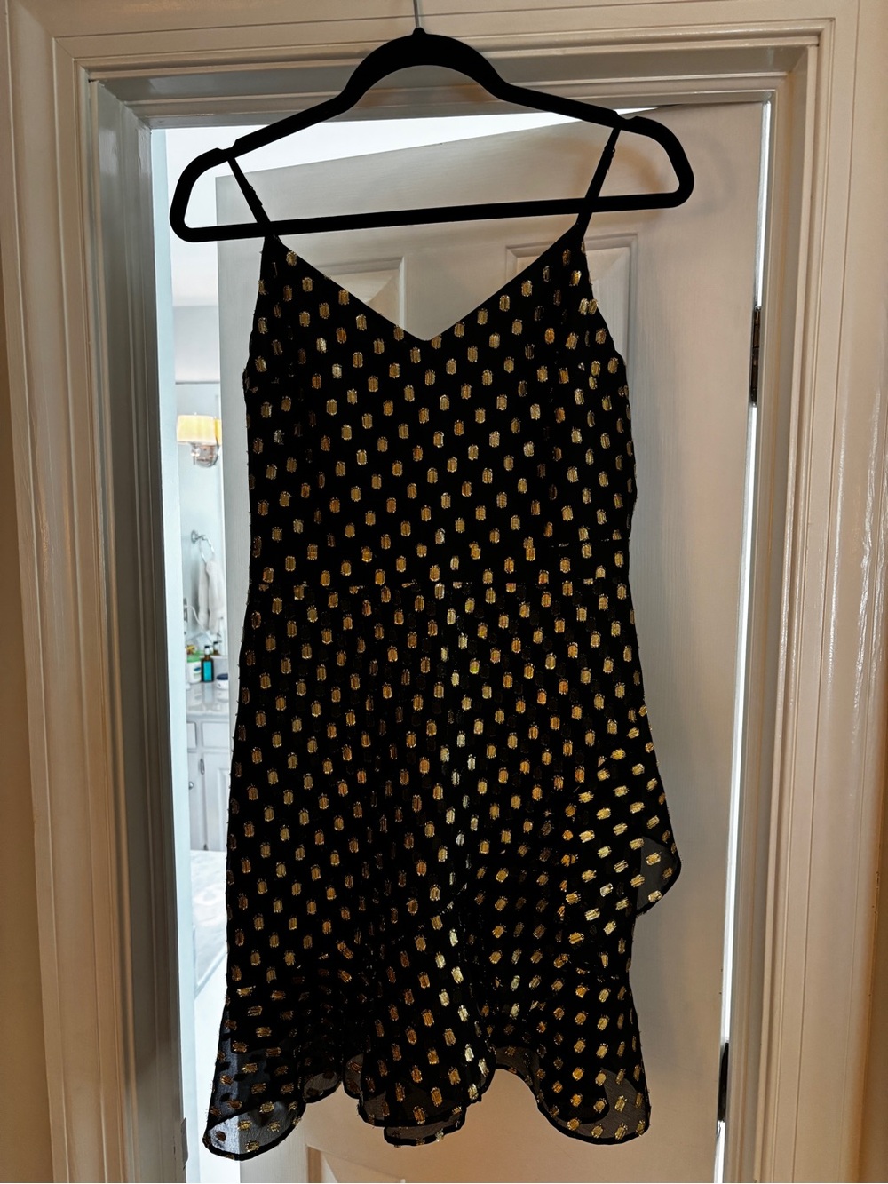 NWT: Banana Republic Black & Gold Cocktail Dress